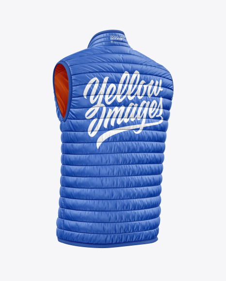 Glossy Nylon Down Vest Mockup
