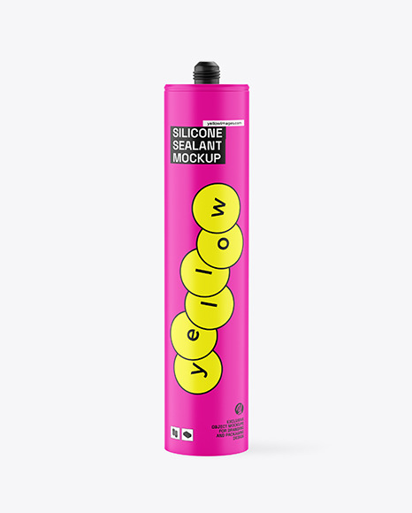 Matte Silicone Sealant Tube Mockup