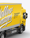 Box Truck W\ Forklift Mockup