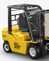 Box Truck W\ Forklift Mockup
