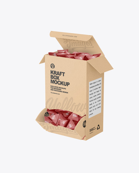 BOX WITH TRIANGULAR SNACK MOCKUP