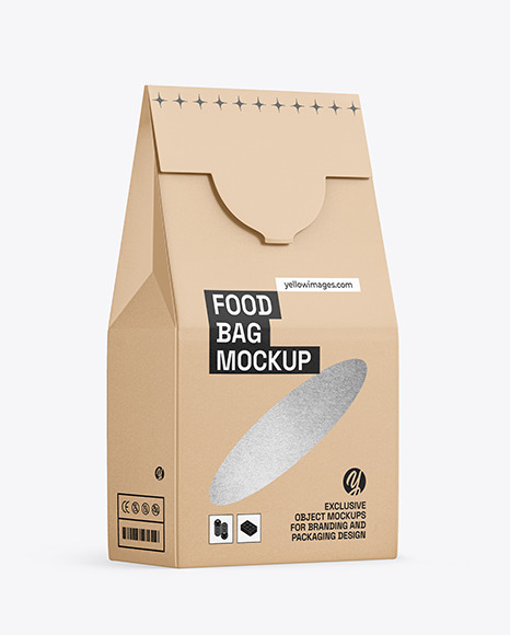 Kraft Paper Food Bag Mockup