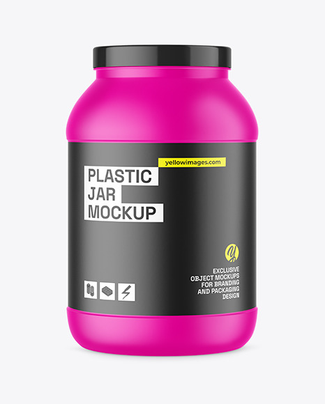 Matte Nutrition Jar Mockup