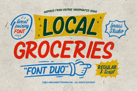 Local Groceries - Handwritten Font Duo