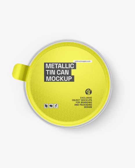 Metallic Tin Can Mockup