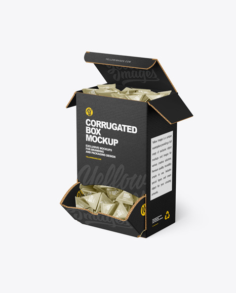 BOX WITH TRIANGULAR SNACK MOCKUP