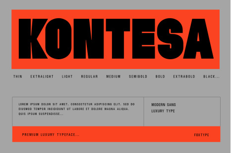 Kontesa Display Typeface