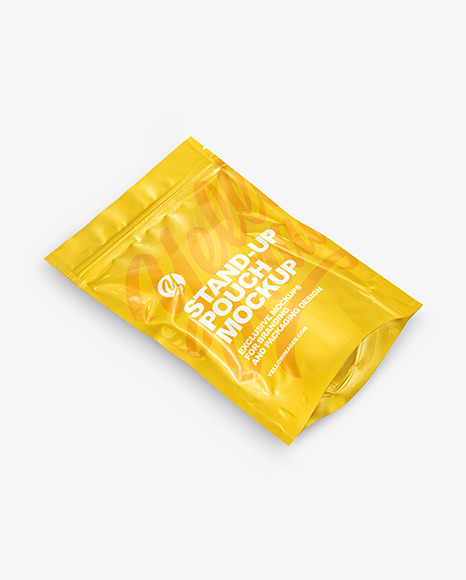 Glossy Stand-up Pouch Mockup