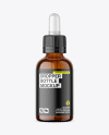 Amber Glass Dropper Bottle Mockup