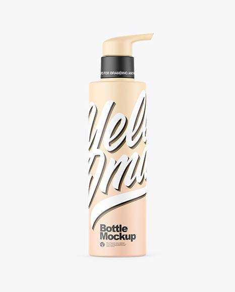 Matte Bottle W/ Pump Mockup