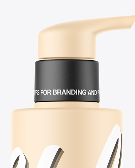 Matte Bottle W/ Pump Mockup