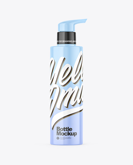Glossy Bottle W/ Pump Mockup