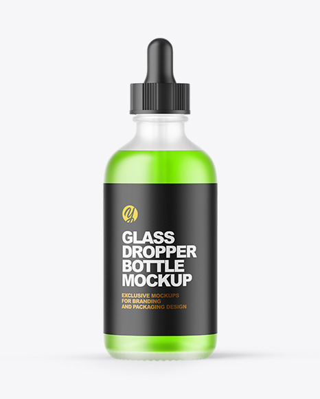 Frosted Glass Dropper Bottle Mockup