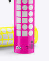 Two Glossy Silicone Sealant Tube Mockup