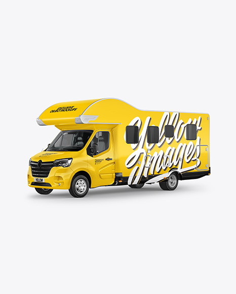 Motorhome Mockup - Half Side View