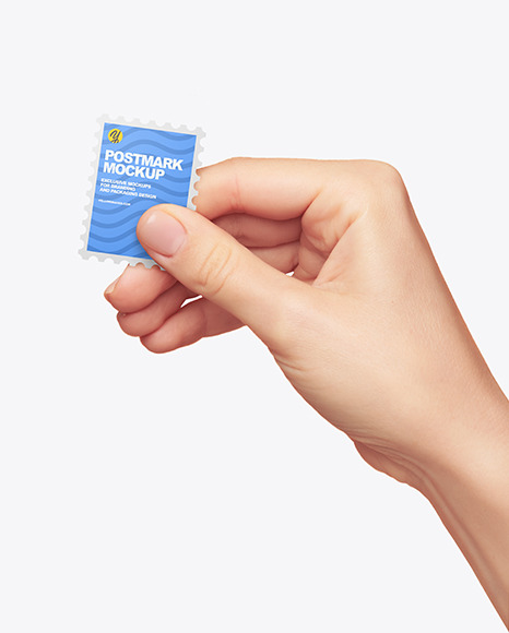 Postmark in a Hand Mockup