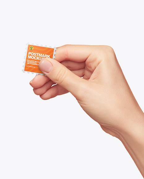 Postmark in a Hand Mockup
