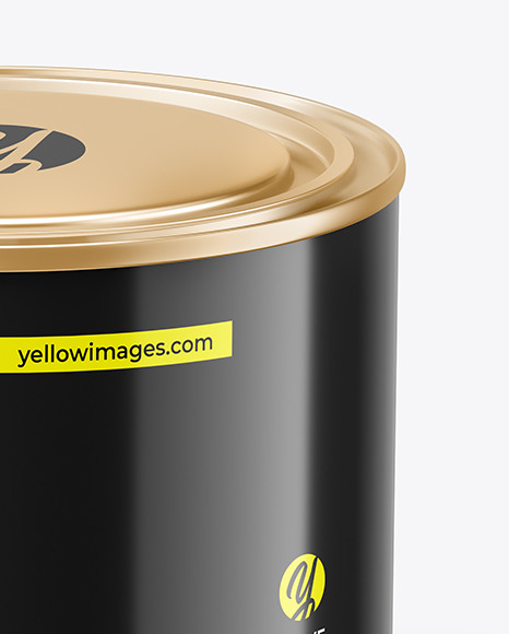 Glossy Paint Can Mockup