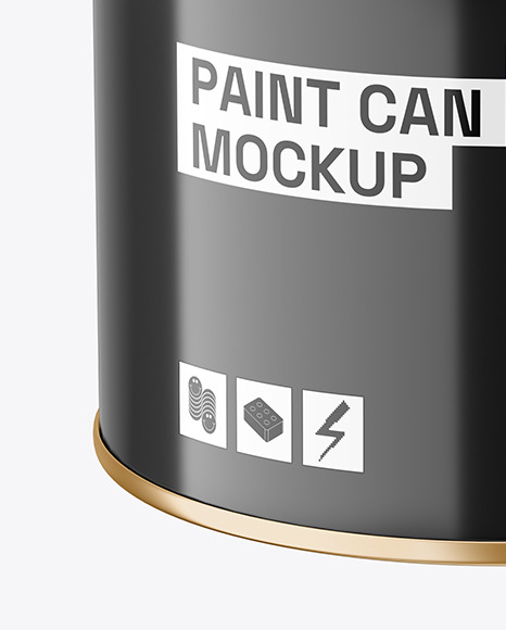 Glossy Paint Can Mockup