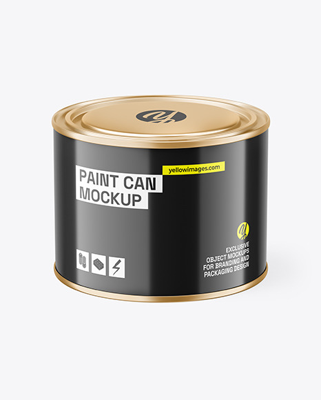 Glossy Paint Can Mockup