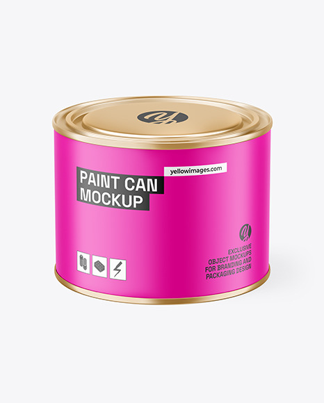 Matte Paint Can Mockup