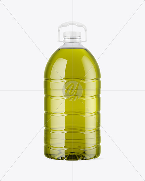 6L Clear PET Olive Oil Bottle Mockup