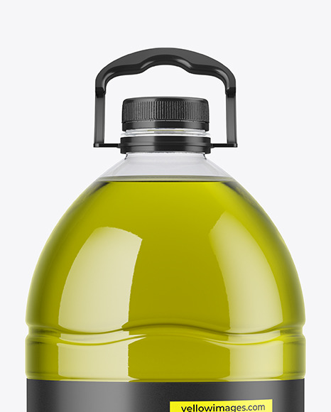 6L Clear PET Olive Oil Bottle Mockup