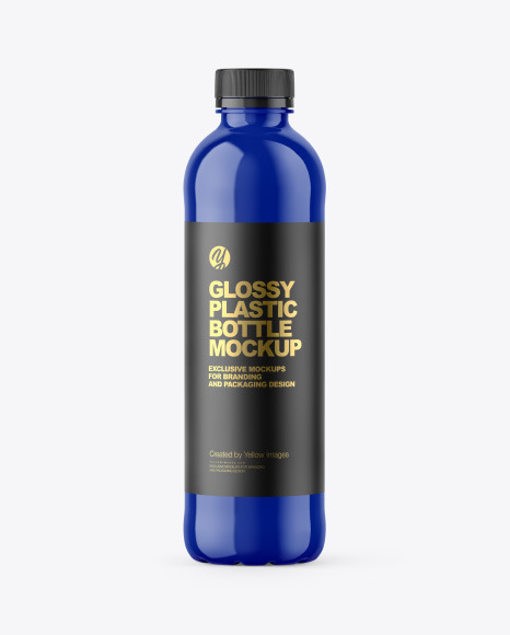 Glossy Plastic Bottle Mockup
