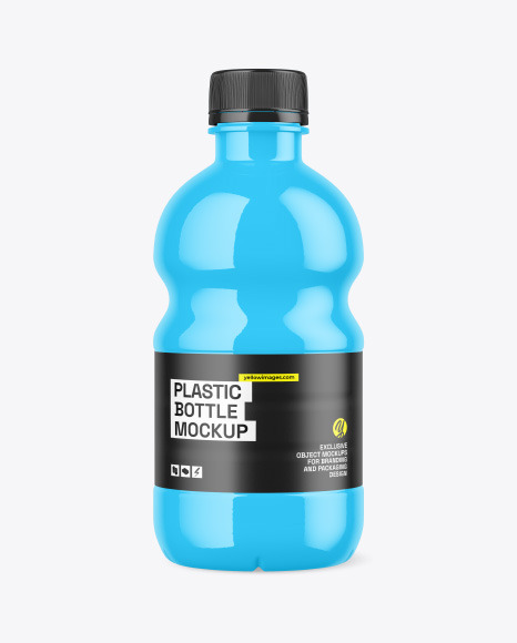 Glossy Plastic Bottle Mockup