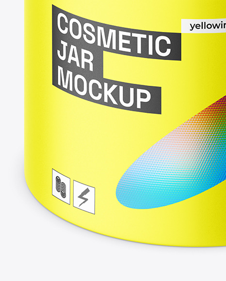 Matte Cosmetic Jar Mockup