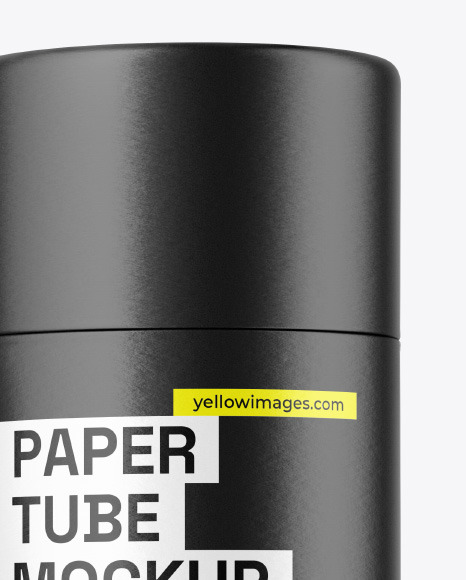 Amber Glass Dropper Bottle w\ Paper Tube Mockup