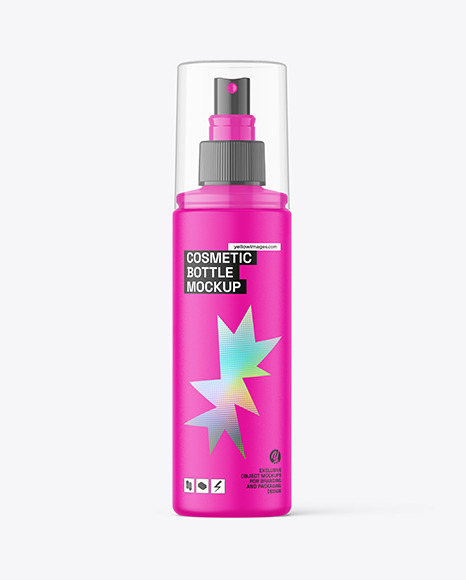 Matte Spray Bottle Mockup