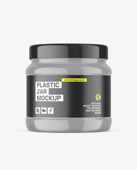 Glossy Nutrition Jar Mockup