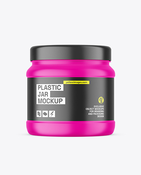 Matte Nutrition Jar Mockup