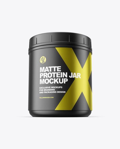 Matte Protein Jar Mockup