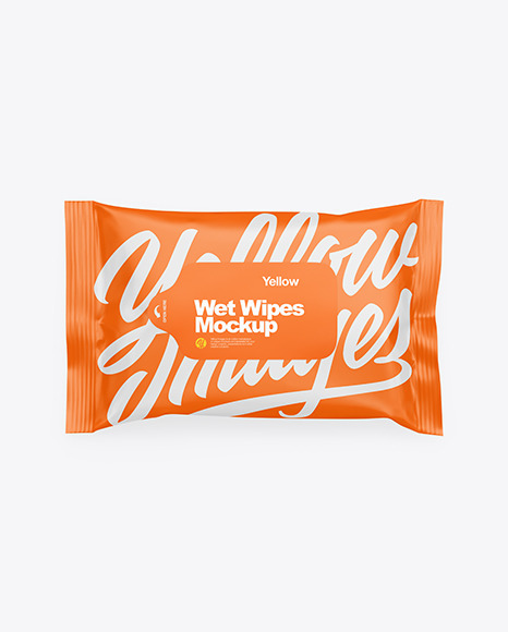 Matte Wet Wipes Mockup