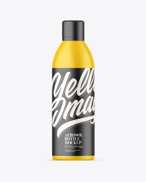 Matte Aerosol Bottle Mockup