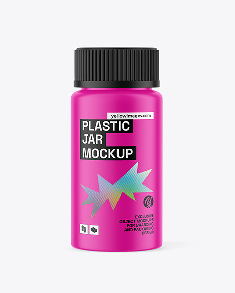 Matte Plastic Jar Mockup