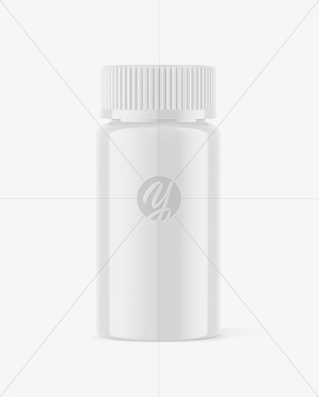 Glossy Plastic Jar Mockup