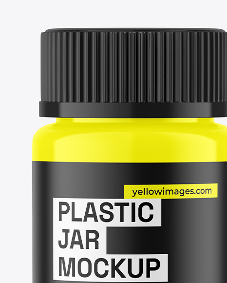 Glossy Plastic Jar Mockup