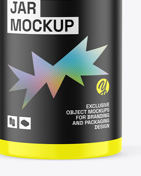 Glossy Plastic Jar Mockup