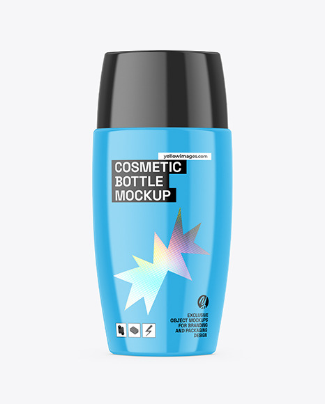 Glossy Cosmetic Bottle Mockup
