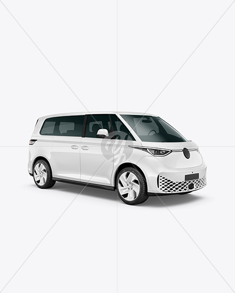 New Free Mockups – Electric Minivan Mockup – Half Side View – Download Now
