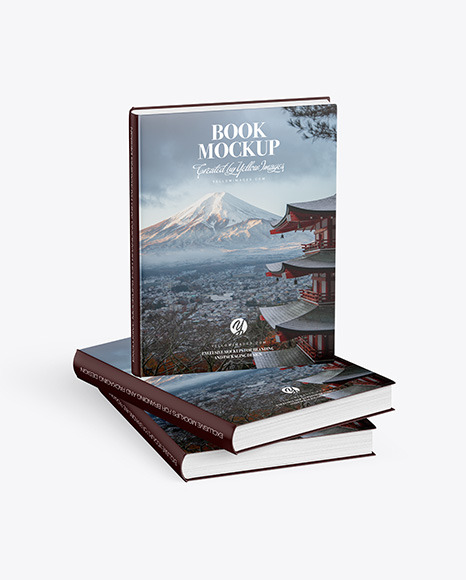 Hardcover Book w/ Matte Cover Mockup
