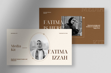 Eleanor - Warm Choco Minimalist Influencer Media Kit Presentation