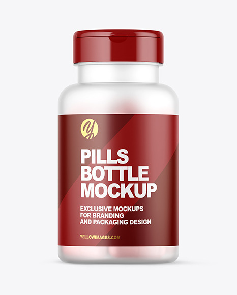 Frosted Pills Bottle Mockup