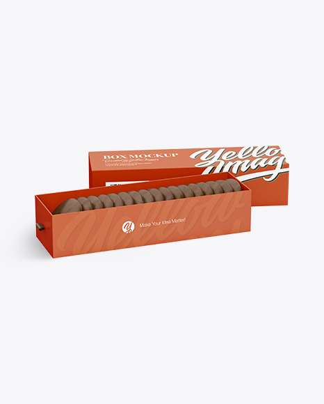 Chocolate Cookie Box Mockup