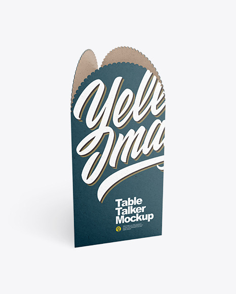 Kraft Paper Table Talker Mockup