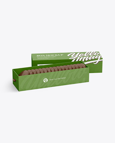 Chocolate Cookie Kraft Box Mockup