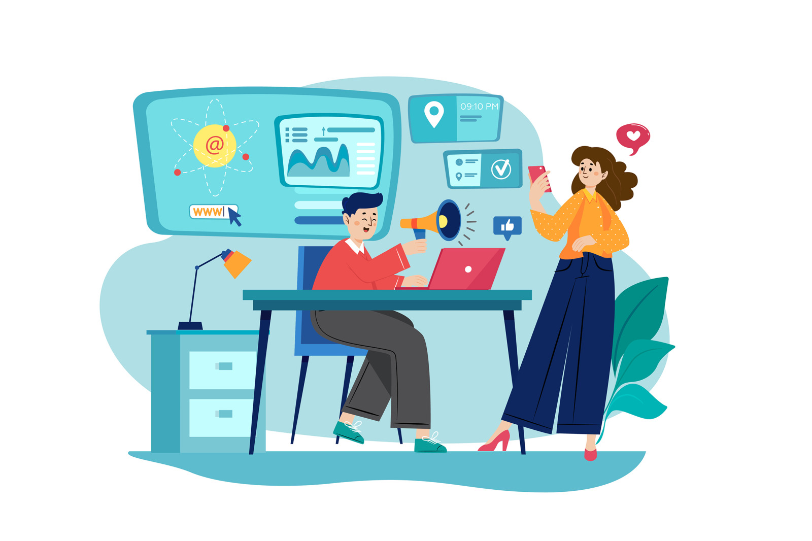 M453_Digital Marketing Illustration Pack